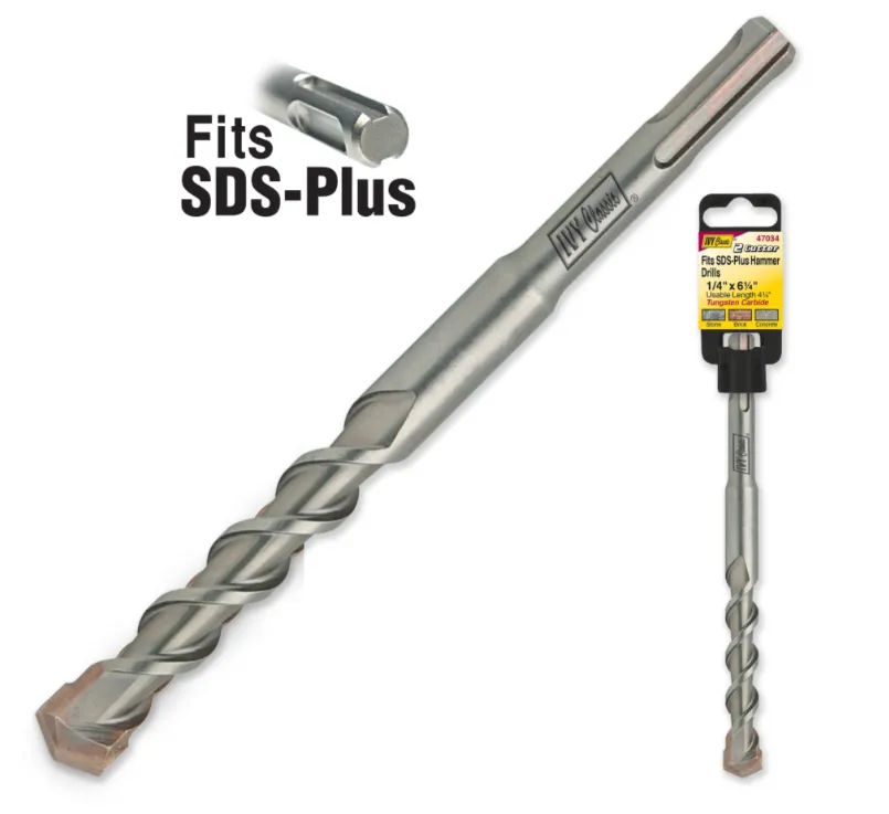 1/4 x 6-1/4" Fits SDS Plus Hammer Drill Bit