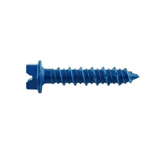 1/4" x 3-3/4" Hex Head Concrete Screw Ceramic Blue (Qty 100)