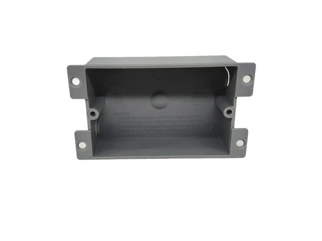 1-Gang 8 Cu.In. Shallow PVC New Work Electrical Outlet/Switch Box