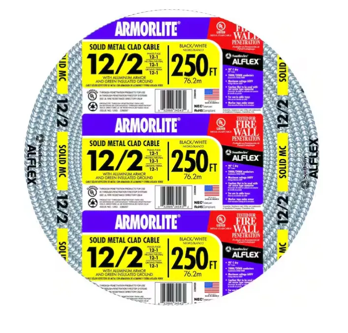 12/2 MC (250FT) WHITE ALUMINUM