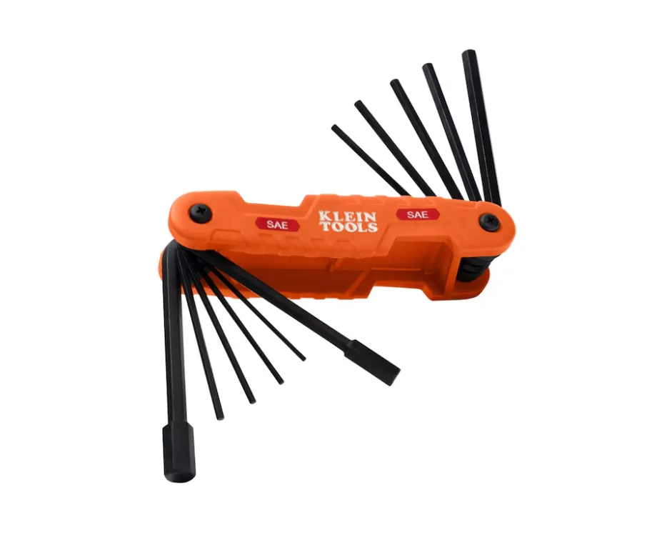 PRO FOLDING HEX KEY SET, 11-KEY, SAE SIZES..