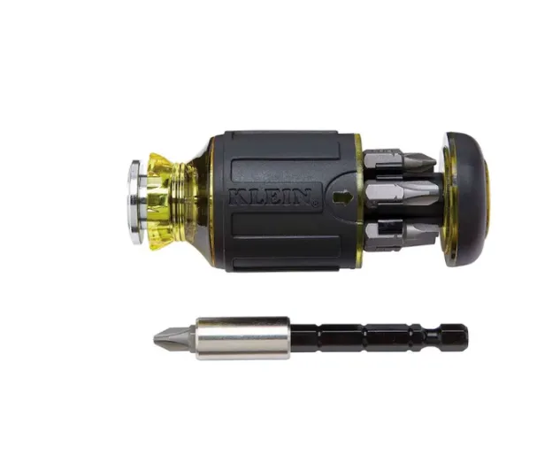 [KLEIN 32308] 8-IN-1 MULTI-BIT ADJUSTABLE LENGTH STUBBY SCREWDRIVER