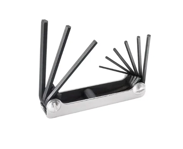 [KLEIN 70581] Folding Hex Key Set, 8-Key, SAE Sizes.