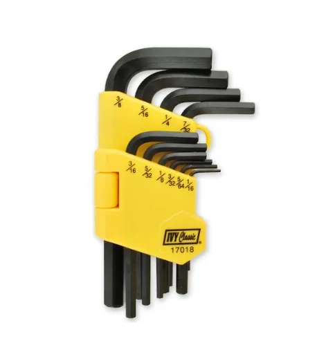 10 Pc L Shaped Hex Key Set-English  Short Arm