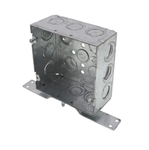 [WY254-N254] 4-11/16" SQUARE BOX 2-1/8' DEEP W/UP &DOWN SIDE BRACKET