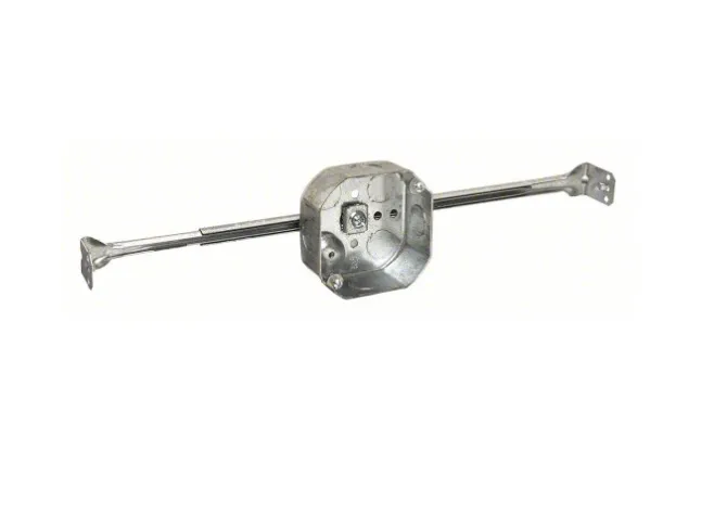 4" OCTAGON HEAVY DUTY CEILING FAN SUPPORT BAR BOX; OB-925