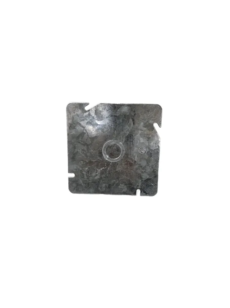 4-11/16" SQUARE COVER BLANK FLAT W/ KO, WY833