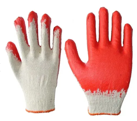 RED COATED PALM LABOR GLOVES (PK of 10 PC)